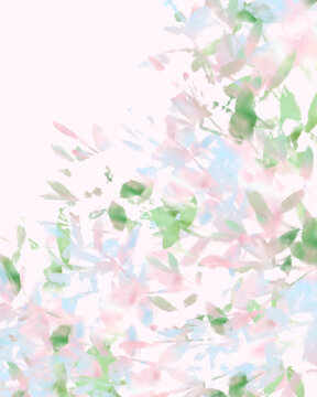 Green mix pink pastel abstract watercolor illustration high quality for wallpaper or background. watercolor splash and liquid wavy line