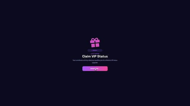 Claim VIP Status Reward Unlocking Milestone Pass Celebration Animation