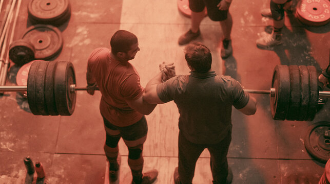 Powerlifting Competition: Intense Focus and Strength Training in Gym Environment for Athletes