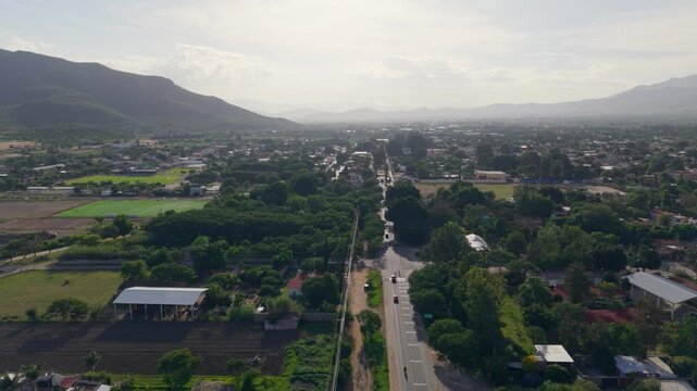 Aerial exploration of the urban development surrounding Oaxaca City, Mexico