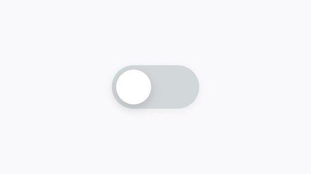 Minimalist toggle switch interface animation button web design input control