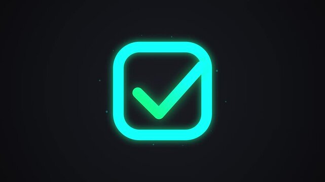 Neon square loading progress spinner animation circle motion web interface