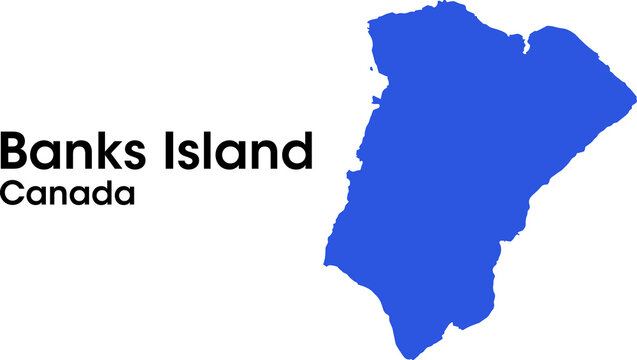 Banks Island Canada Filled Vector Map
Blue filled vector map of Banks Island, Canada, isolated on a light background. Detailed geographic illustration ideal for cartography, geography, education