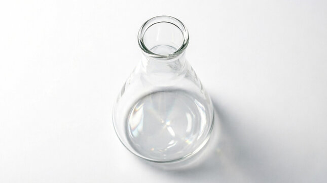 Clear Glass Erlenmeyer Flask For Scientific Laboratory Research Experiments