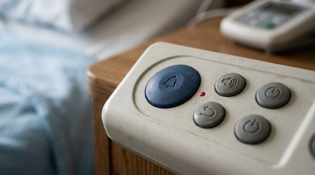 Bed Alarm Control Panel Mounted Bedside on the Headwall - Hospital Bed Alarm Control System for Patient Safety