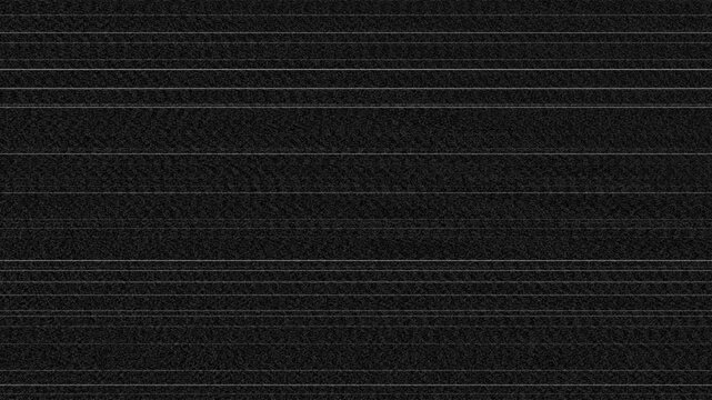Glitch Static Texture With Dark Grayscale Horizontal Scan Lines