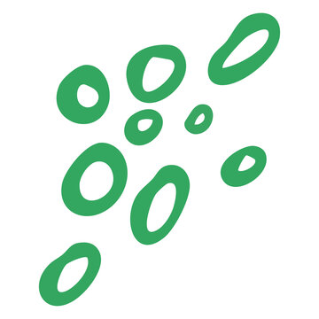 Green Oval Dot Cluster