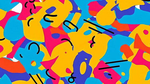 Digital retro fabric print geometric pattern background