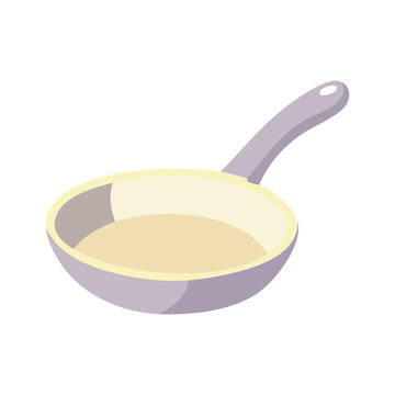 Frying Pan Skillet Flat Kitchen Illustration