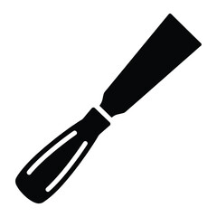 Fototapeta premium Metal putty knife tool icon