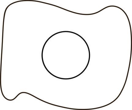 Cute Japan Flag Line Art Minimalist Rounded Japanese National Flag Cartoon Coloring Page