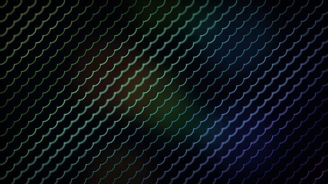 Truchet Weave With Curved Chevron Lines On Colorful Rainbow Gradient