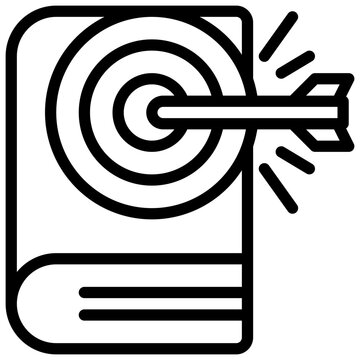 success target how book knowledge simple line icon