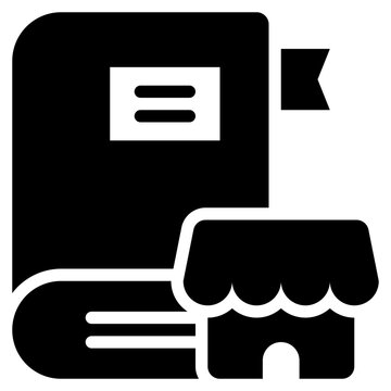 book store sale solid glyph icon