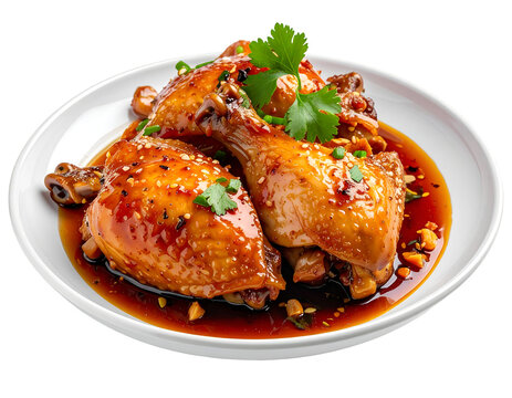 ayam kecap, chicken poached or saut&eacute;ed in sweet soy sauce isolated on transparent png