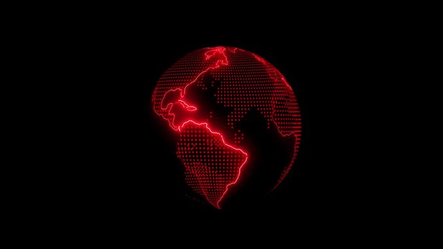 Futuristic earth hologram digital globe glowing blue grid technology concept, modern virtual world map visualization, neon blue lines