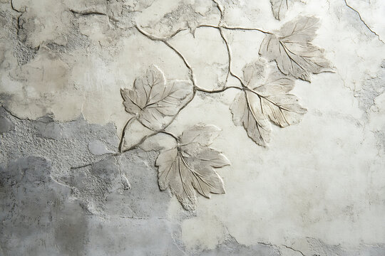 Delicate watercolor autumn leaves on textured artistic background.