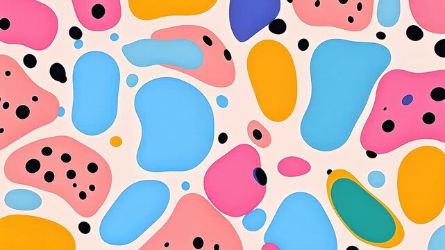 Digital retro hand drawn terrazzo pattern texture background