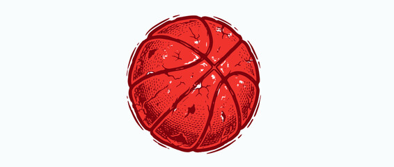 Vintage Basketball Ball Illustration © Saiful