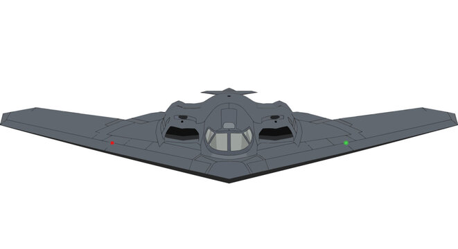 Stealth Bomber B-2 Spirit Military Aircraft Isolated.
