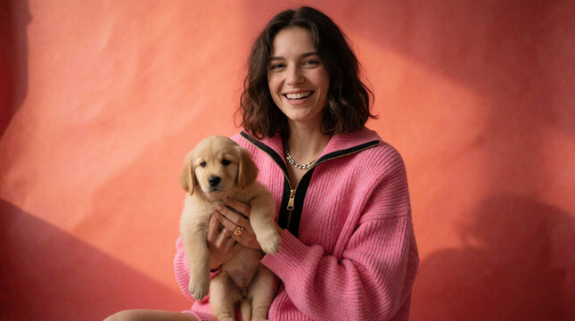 girl with a dog