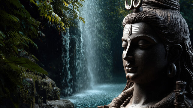Mahadev Indian God Shiv Lord Shiva Created with Generative AI Technology