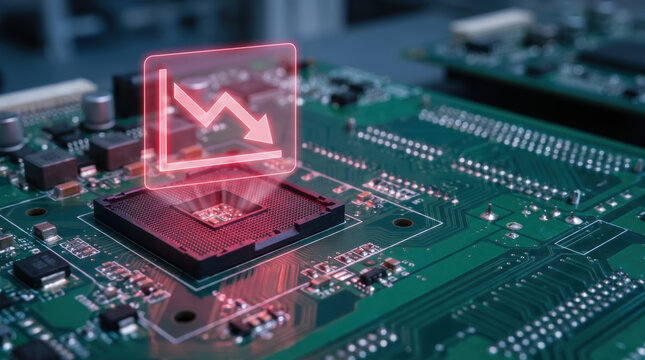 Central processor chip supply squeeze market decline price drop