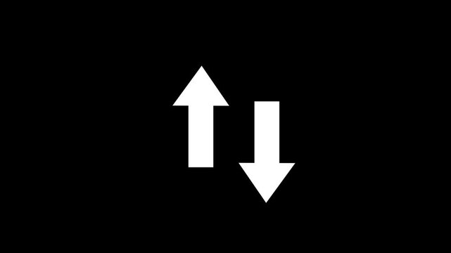 Up and Down Arrow Icon Animation on 4k