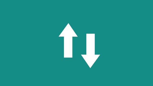 Up and Down Arrow Icon Animation on 4k