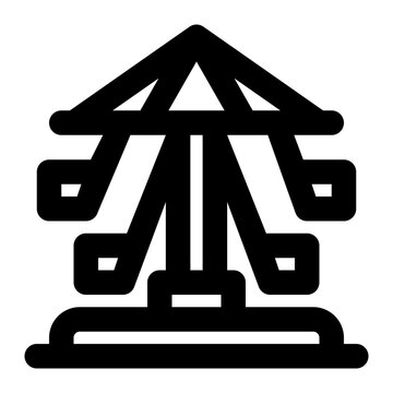 Carousel icon depicts a classic amusement ride structure with distinct edges.