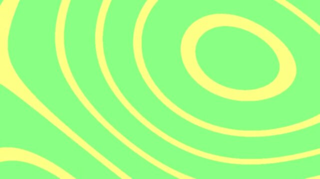 Abstract Green Background with Yellow Wavy Lines Loop Animation 4K