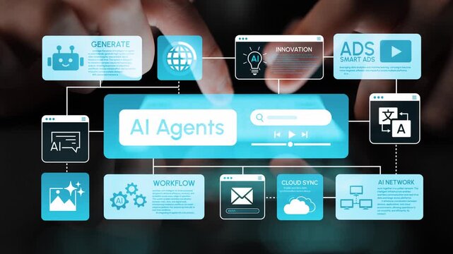 Futuristic Digital Concept Showcasing AI Agents with Interactive Interfaces for Enhanced Innovation and Smart Advertising Solutions. Entropy.