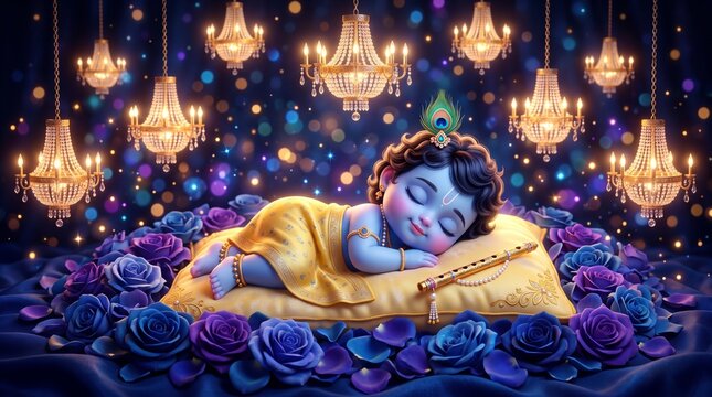 Sleeping krishna wallpaper baby krishna images krishna janmashtami krishna art hd wallpaper
