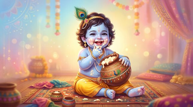 krishna janmastami background