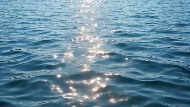 Shimmering water nature blue sea surface sunlight reflection calm wave tranquil marine texture abstract background with gentle light and soft ripples