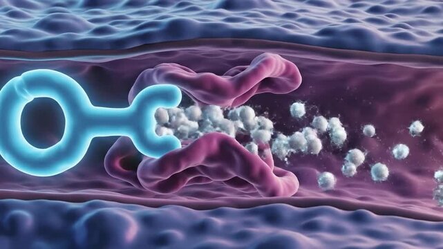 Insulin molecule acting as a key unlocking a cellular receptor to allow glucose entry