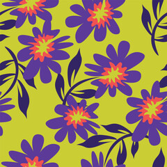 Fototapeta premium seamless pattern with flowers
