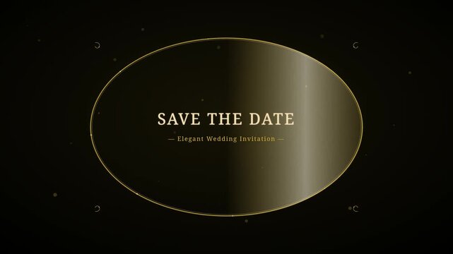 Elegant Golden Save The Date &ndash; Luxury Wedding Invitation Motion Background


