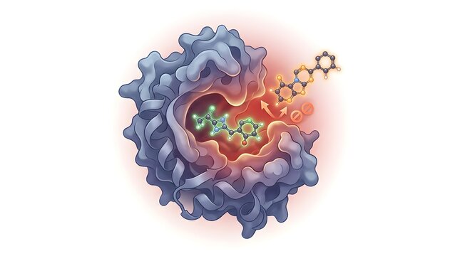 Molecular docking of ligand in protein binding site