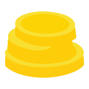 Gold Coin Stack Flat Vector