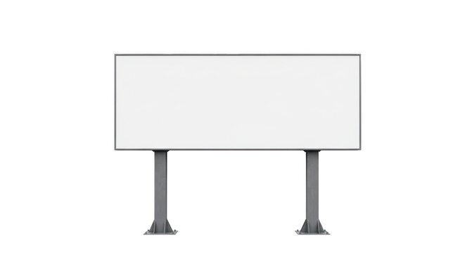 Blank billboard sign for outdoor advertising display isolated on transparent background