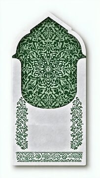 Minimalist Islamic Green Packet Money Envelope Vector