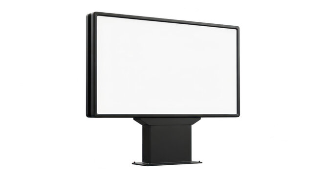 Blank billboard sign for outdoor advertising display isolated on transparent background