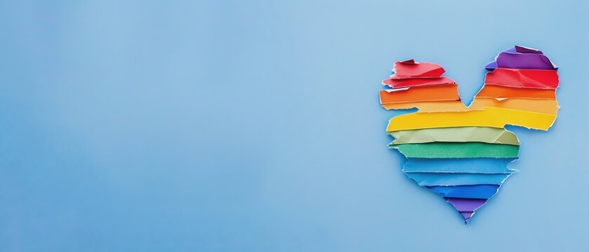 Colorful heart symbol representing love and unity.