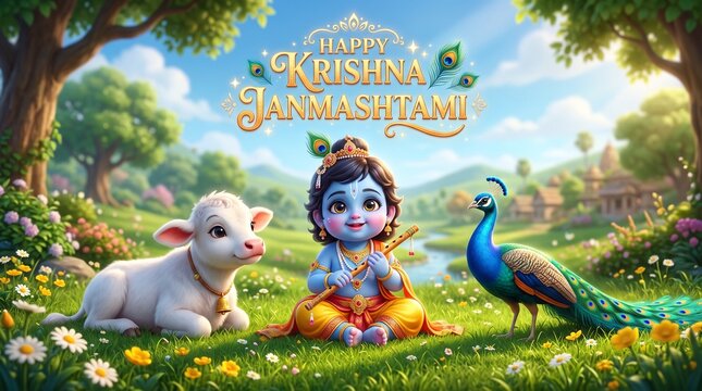 krishna janmastami background