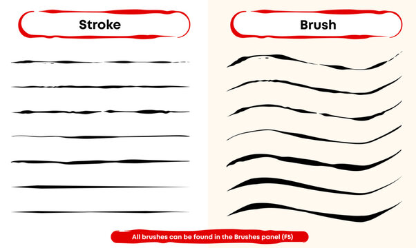 Handmade Ink Vector Brushes for Adobe Illustrator &ndash; India Ink & Artistic Brush Set &mdash; irregular brush strokes