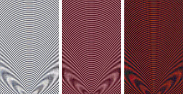 Abstract moire pattern background. Optical illusion wave texture with geometric lines.