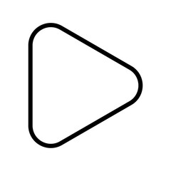 Obraz premium Play icon. media, video, start, playback, entertainment. editable stroke line style icon.