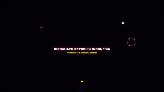 Indonesia Independence Day Fireworks Celebration over Monas 4K
