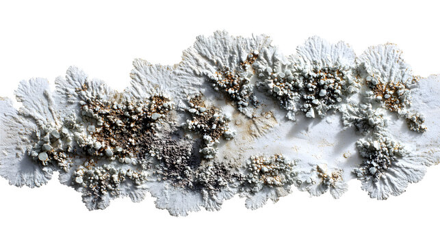 Lichen growth pattern on stone organic symbiotic texture with detailed view lichen stone surface close up environment biological symbiosis with ecology